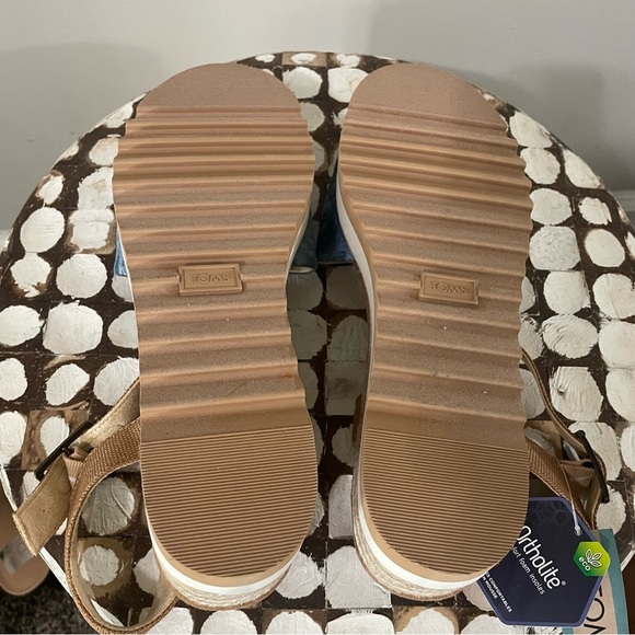 Title: TOMS Diana Espadrille Wedge Sandals Women’s Size 12 Platform Open Toe - Picture 5 of 7